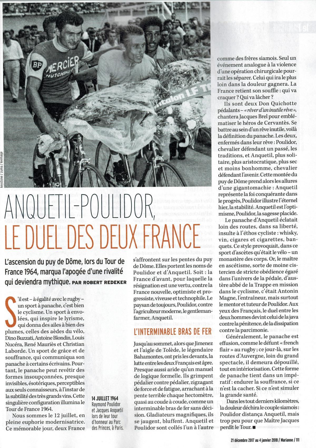 Anquetil Poulidor le duel des deux France..