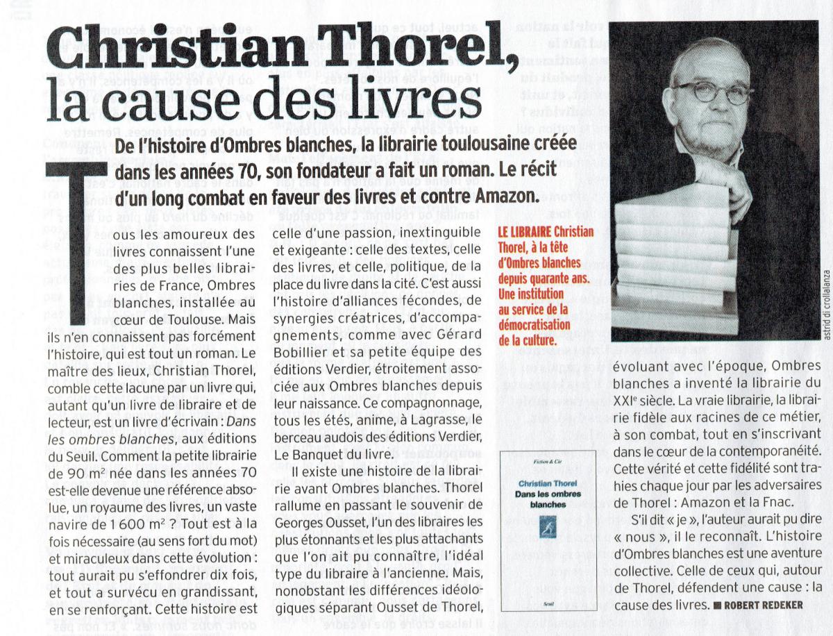 Christian Thorel, la cause des livres. 